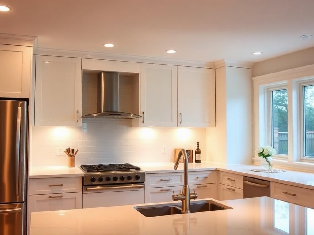 Kitchen pot lights and under-cabinet lighting installation